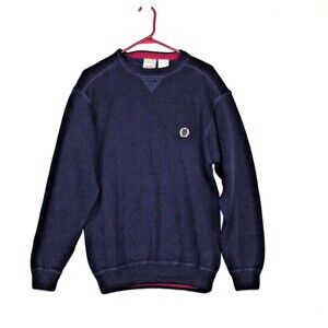 Ozark Wilderness Outfitters Mens Navy Heavy Knit Pullover Sweater Size Medium